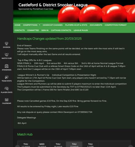castleford snooker league|cas and district snooker league.